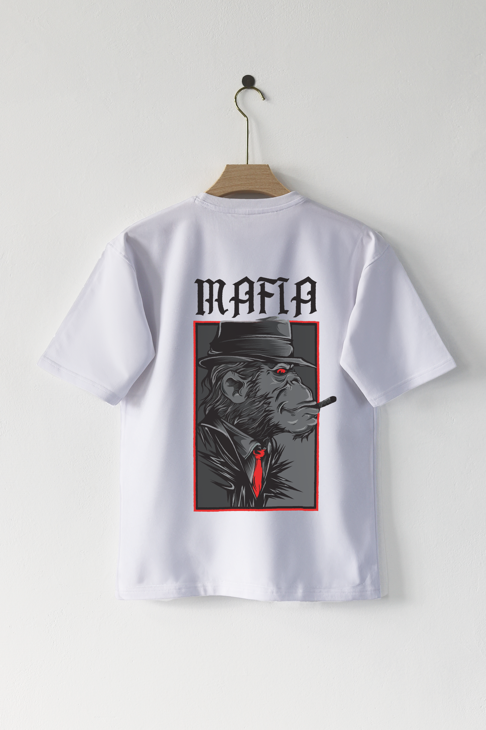 Oversized Unisex -  Cotton Printed  (White)